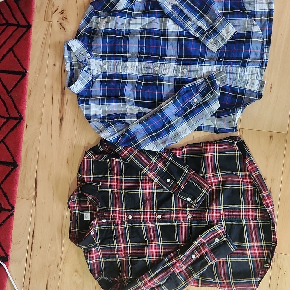 Two Crew Cuts size 12 boys button-up shirts